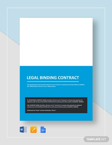 legal binding contract