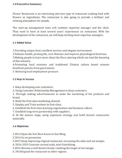 Restaurant Business Plan - 13+ Examples, Format, Pdf | Examples