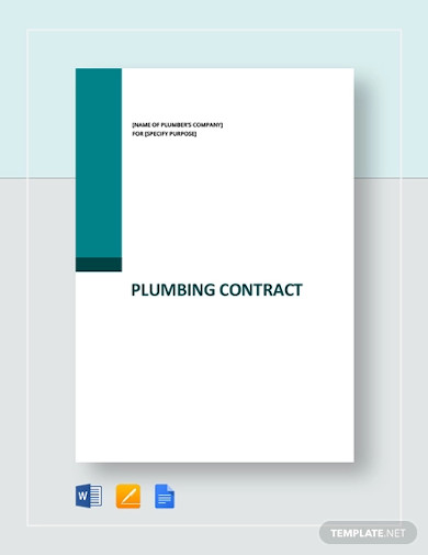plumbing contract