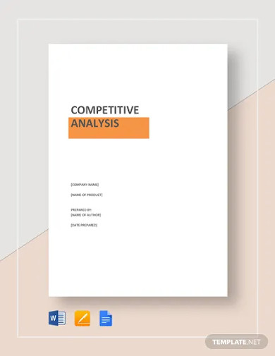 product competitive analysis template