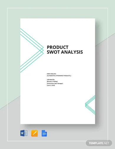 product swot analysis template