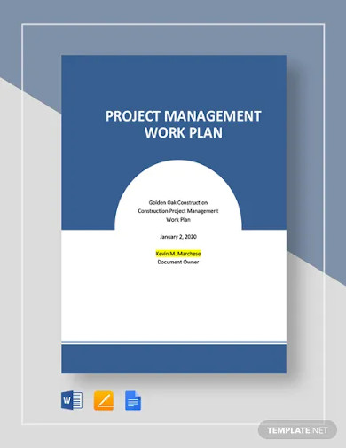 Project Management Work Plan Template