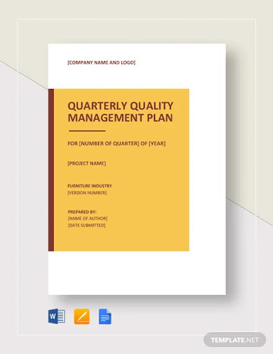 project quality management plan template