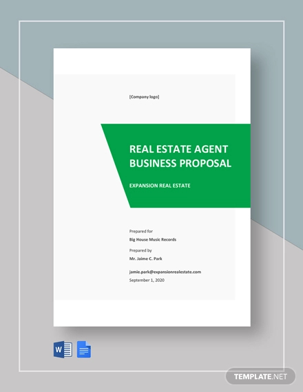 real estate agent business proposal template1