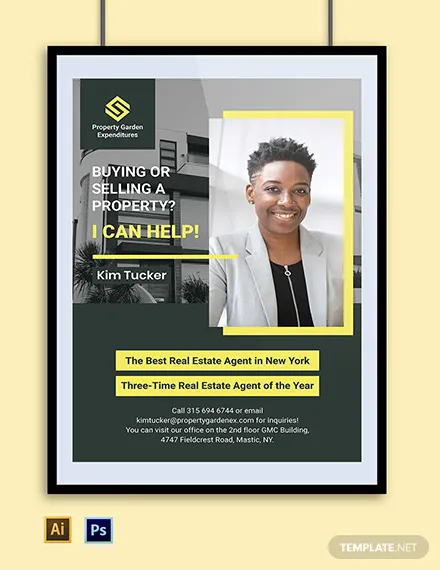 real estate agent poster template