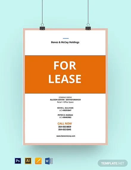 real estate for lease sign template