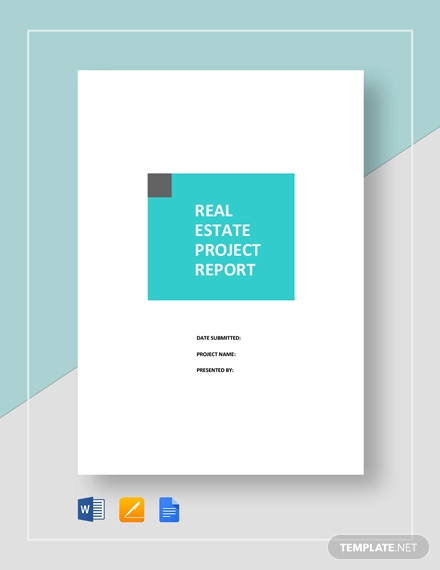 real estate project report template