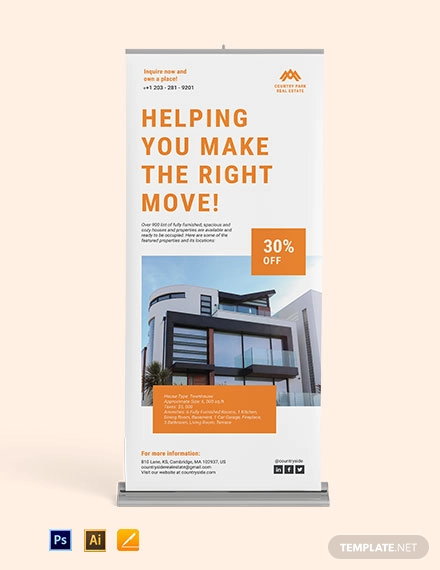 real estate roll up banner template