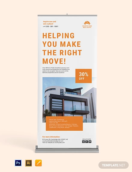 Real Estate Roll Up Banner template