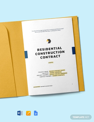 residential construction contract template