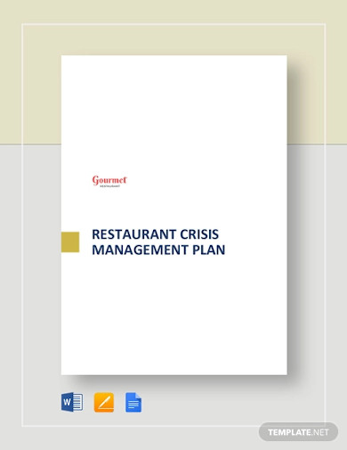 restaurant crisis management plan template