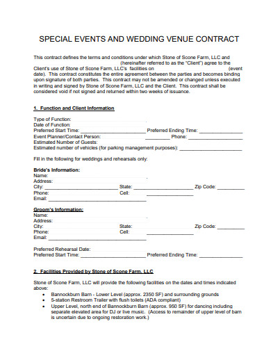 Event Venue Contract Examples 10 In PDF MS Word Google Docs 