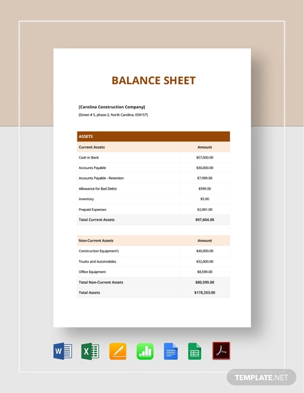 Real Estate Balance Sheet - 17+ Examples, Format, Pdf