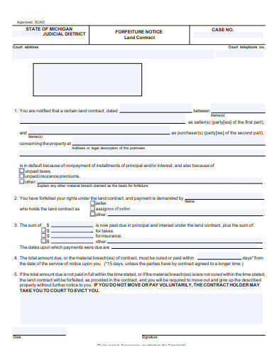 simple land contract form
