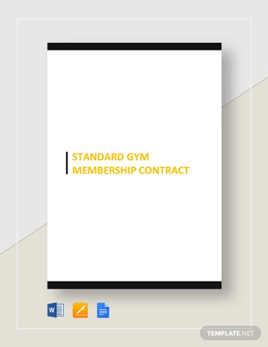 standard gym membership contract