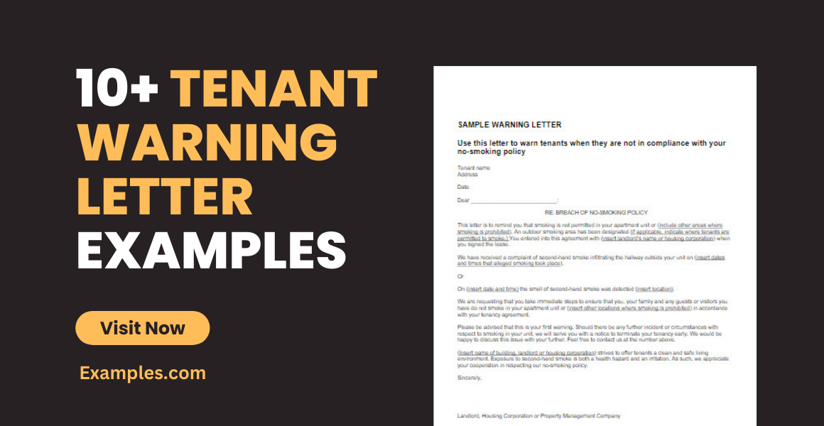 Tenant Warning Letter Examples