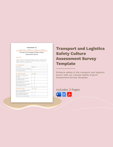 Transport and Logistics Safety Culture Assessment Survey