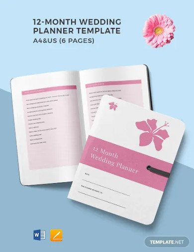 12 month wedding planner template