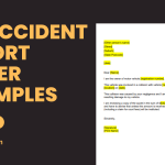 Accident Report Letter Examples