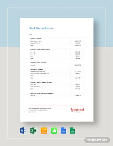 Bank Reconciliation Template