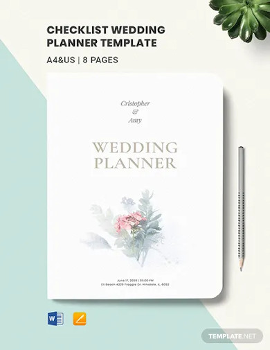 Checklist Wedding Planner Template