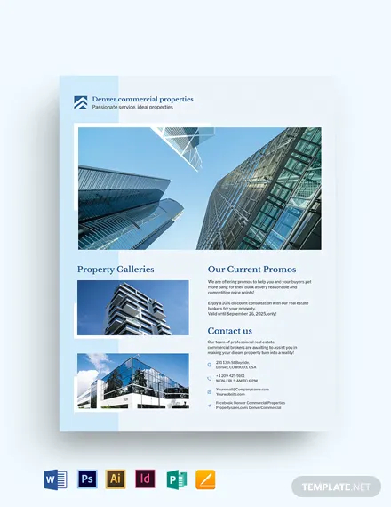 commercial real estate flyer template