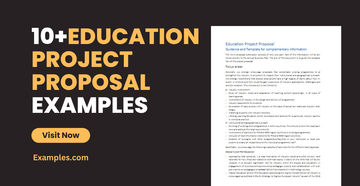 Education Project Proposal Examples