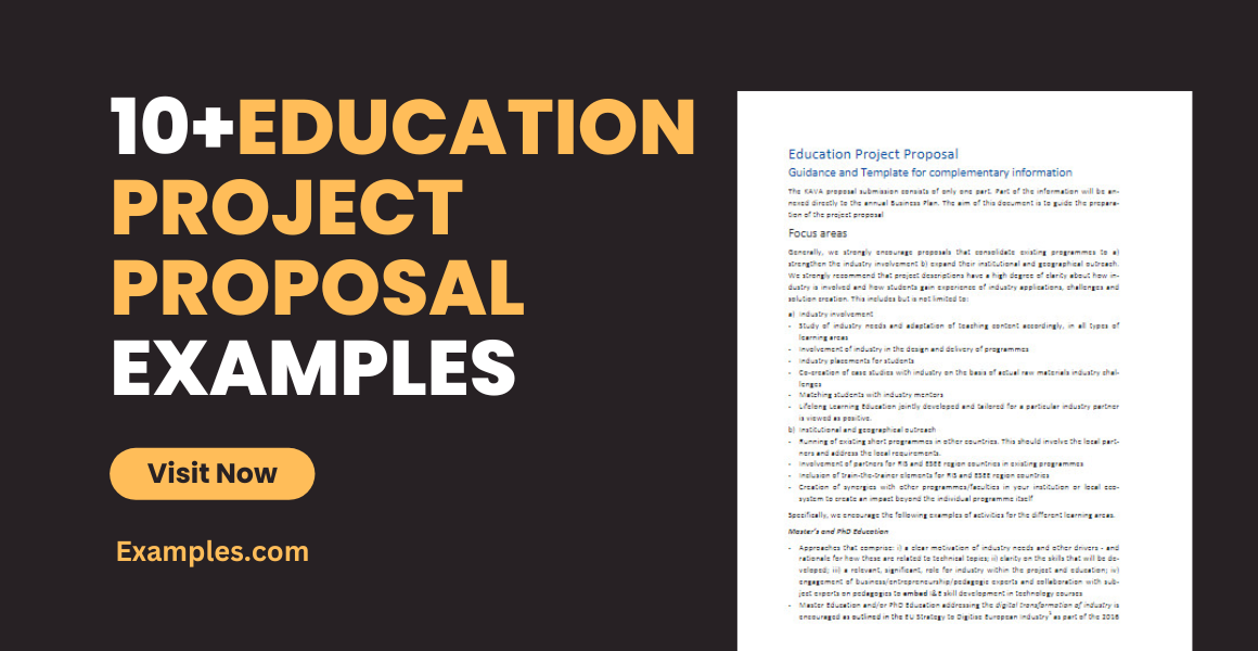 education project proposal for funding