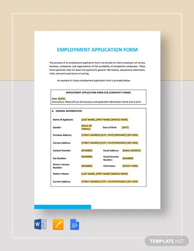 15+ Application Form Examples [ Employee, Business, Student ] | Examples