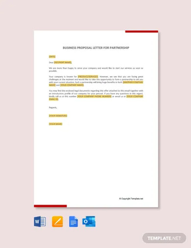 Looking for partnership letter