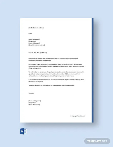 Free Business Proposal Letter for Services
