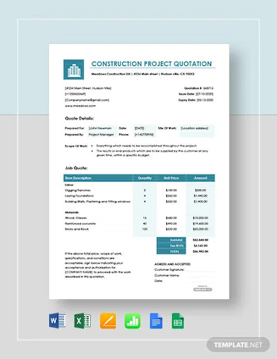 Project Quotation - 16+ Examples, Format, Pdf | Examples
