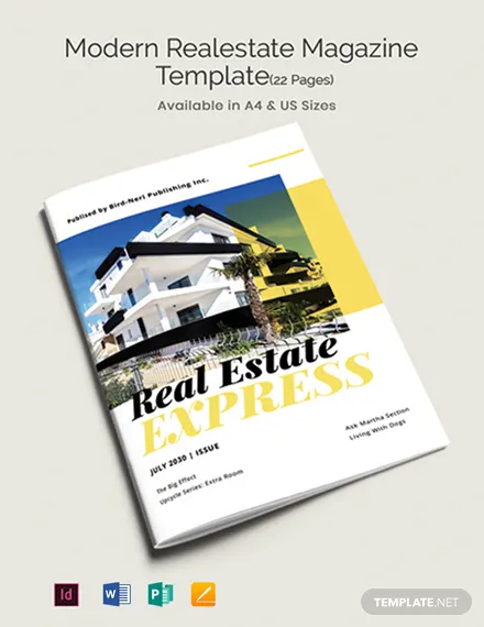 Free Modern Real Estate Magazine Template