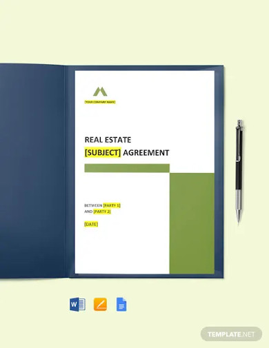 free real estate agency agreement template
