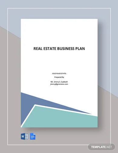 free simple real estate business plan template