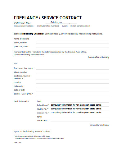 freelance service contract