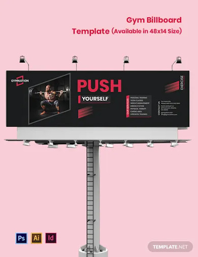gym billboard template