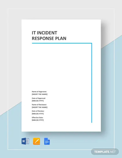 it incident response plan template
