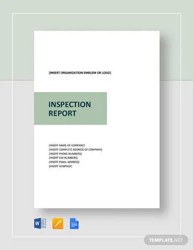 Inspection Report Template