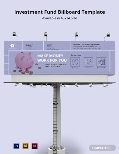 investment fund billboard template