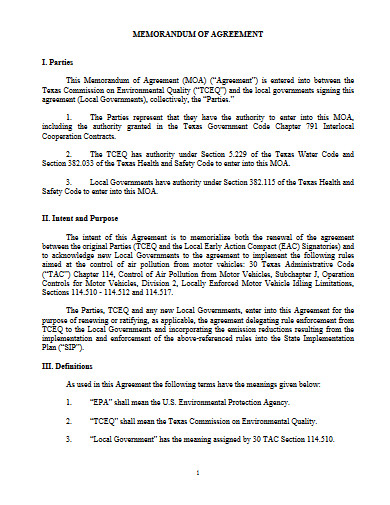 memorandum of agreement in pdf