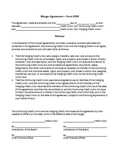 assignment of contract after merger