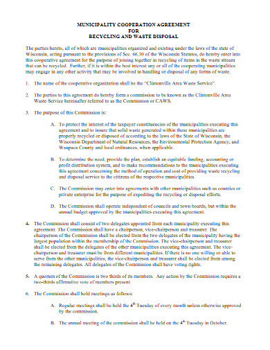 Cooperation Agreement 10 Examples Format Pdf