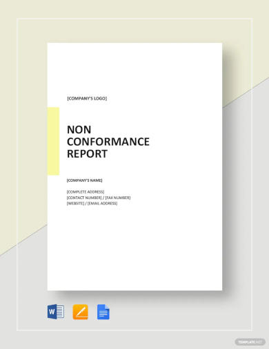 non conformance report template
