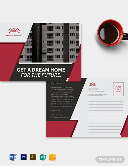 real estate agent postcard template