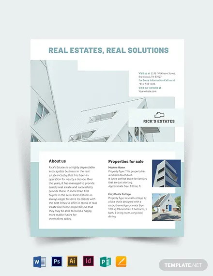 Residential Real Estate Broker Flyer Template