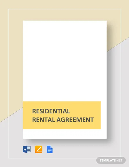 residential rental agreement template