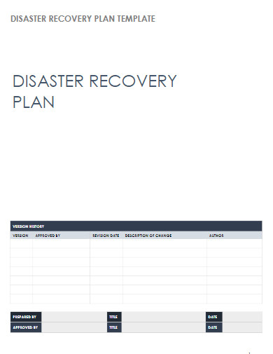 sample disaster recovery plan