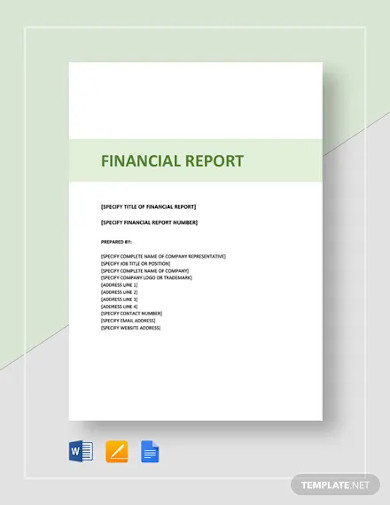 What To Include In A Financial Report