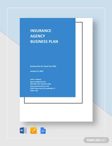 sample insurance agency business plan template